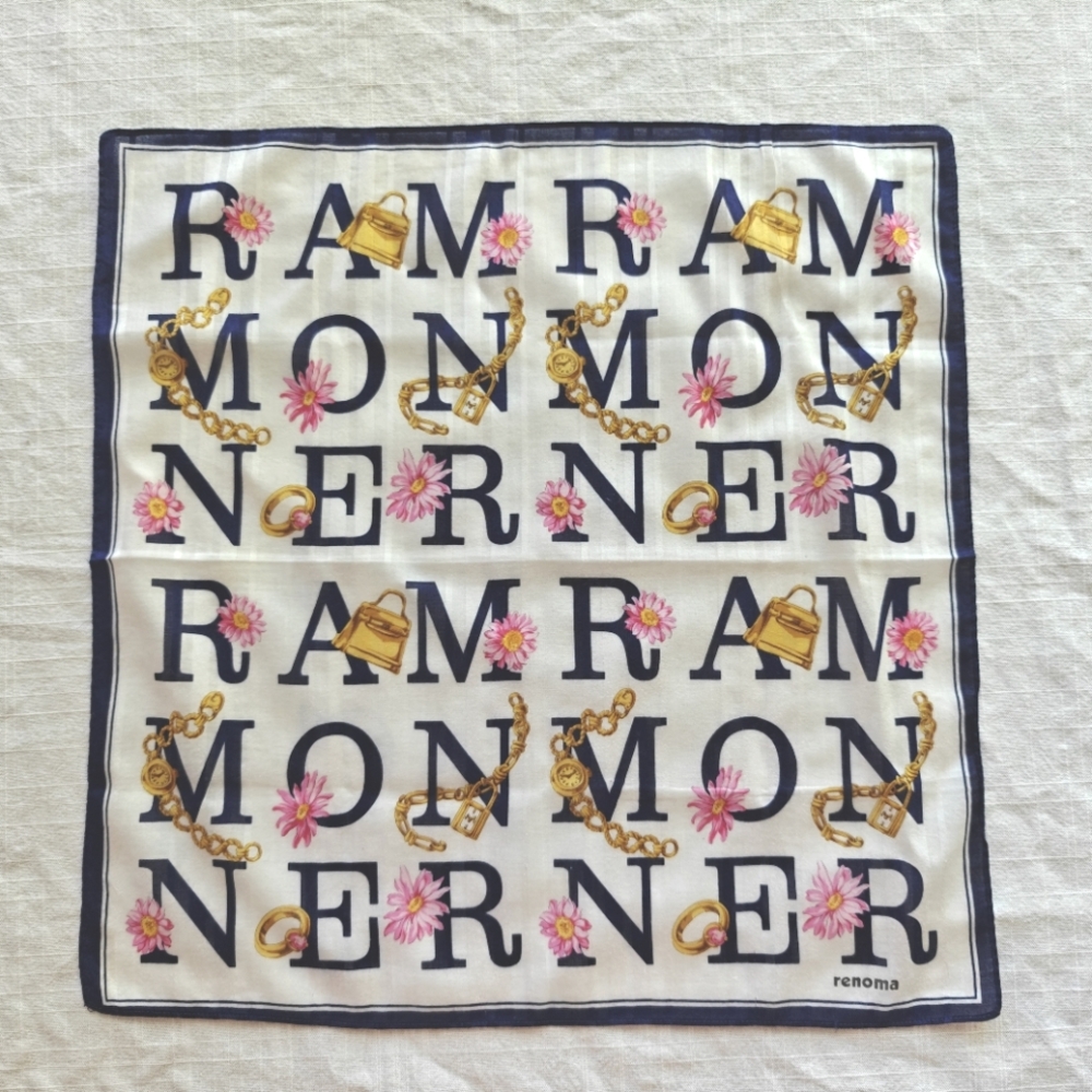 Renoma Alphabet Floral Accessories Handkerchief